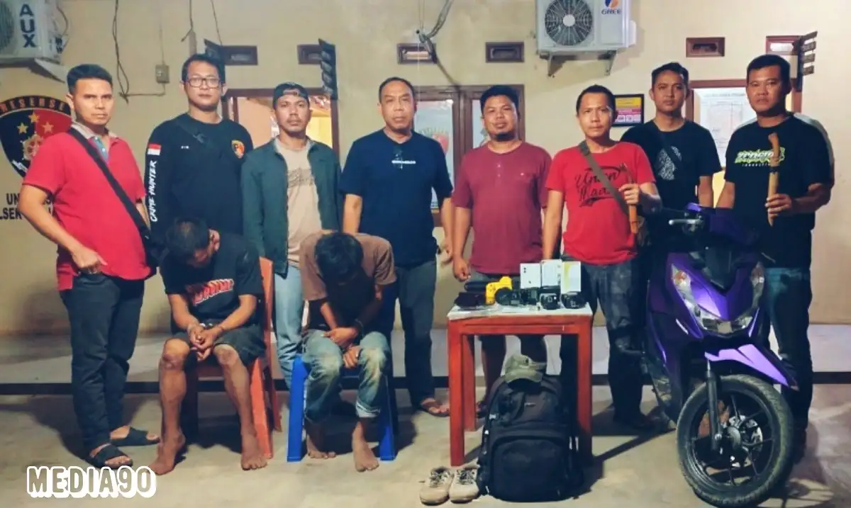 Bobol Tiga Rumah dan Gondol Motor di Tulang Bawang, Polsek Banjar Agung Ringkus Dua Pria Asal Mesuji ini