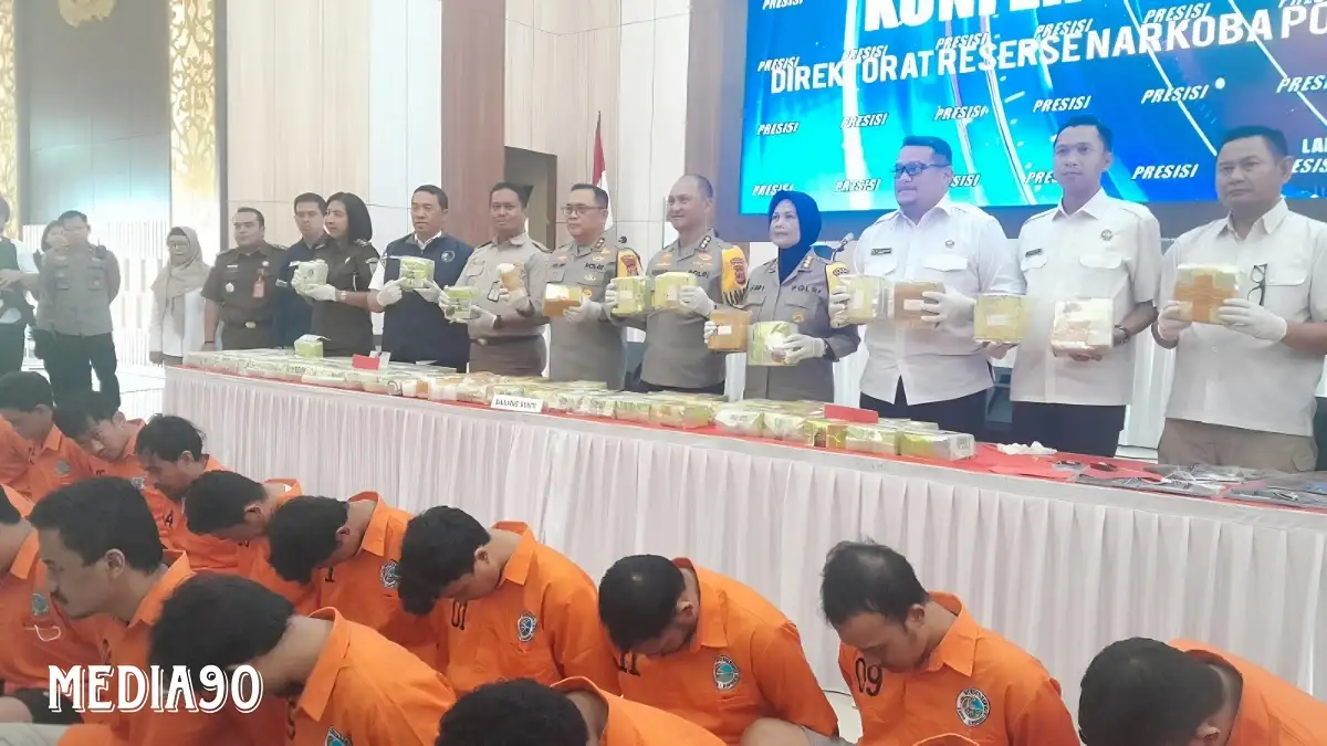 Ciduk 20 Tersangka, Polda Lampung Gagalkan Selundupan 87,5 Kg Sabu di Pelabuhan Bakauheni