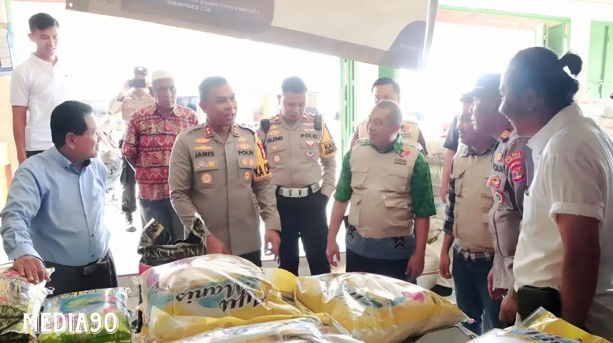 Hasil Pengecekan Kapolres Tulang Bawang di Gudang Bulog dan Pasar Unit 2, Stok Beras dan Sembako Aman Harga Stabil
