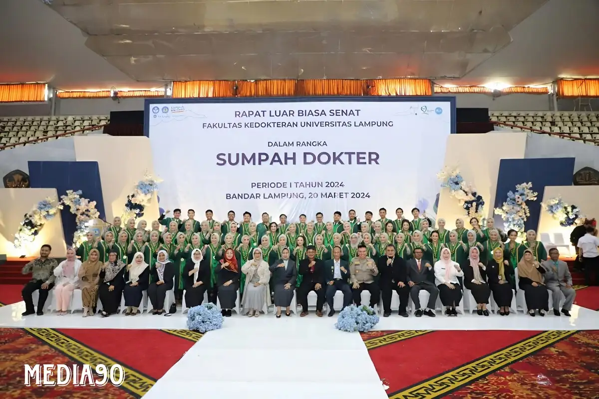 Momen Ramadan, Unila Angkat Sumpah 66 Dokter Baru, ini Pesan Rektor ke Lulusan Dokter