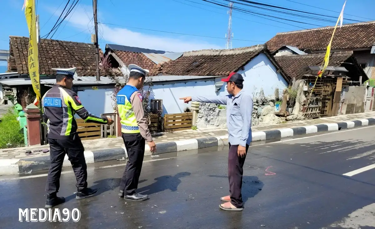 Motor dan Truk Tabrakan di Kota Agung Tanggamus, Pemotor Patah Tulang Kaki dan Luka Robek di Kepala