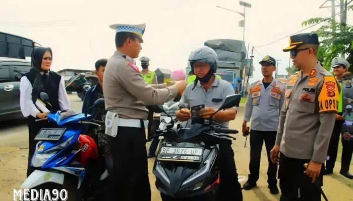 Penindakan Polisi: 1.310 Pelanggar Lalu Lintas Ditangkap dalam Operasi Keselamatan di Pringsewu, Mayoritas Motor