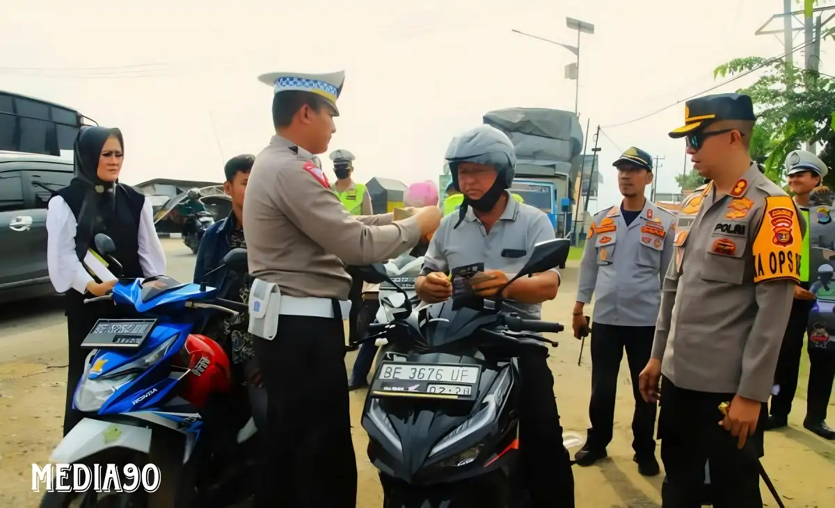 Operasi Keselamatan di Pringsewu, Polisi Tindak 1.310 Pelanggar Lalu Lintas, Terbanyak Motor