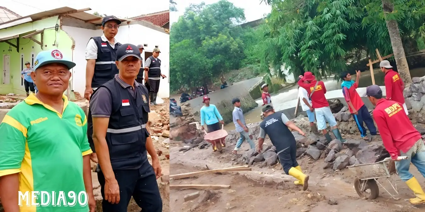 Pembangunan Talud Sungai Way Kandis Perum Glora Persada Rajabasa Raya Dikebut Rampung Sebelum Puasa