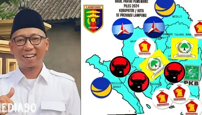 Ini Lima Daerah di Lampung yang Dikuasai Partai Gerindra dengan Raihan 16 Kursi DPRD Provinsi