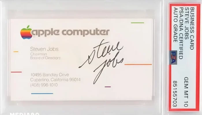 Mengejutkan! Kartu Nama Dibubuhi Tanda Tangan Steve Jobs Terjual dengan Harga Luar Biasa Rp2,8 Miliar dalam Lelang