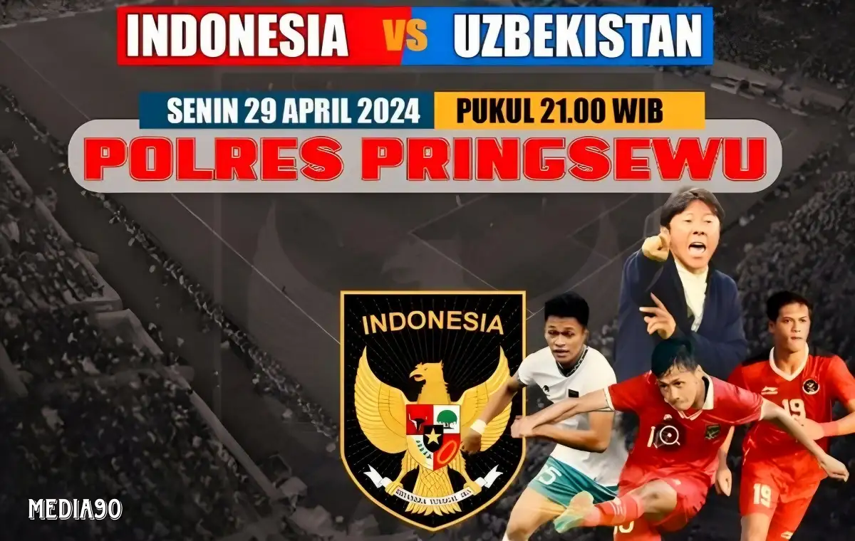 Dukung Timnas Indonesia, Polres Pringsewu Ajak Warga Nonton Bareng Semifinal Piala Asia U-23 di Mapolres