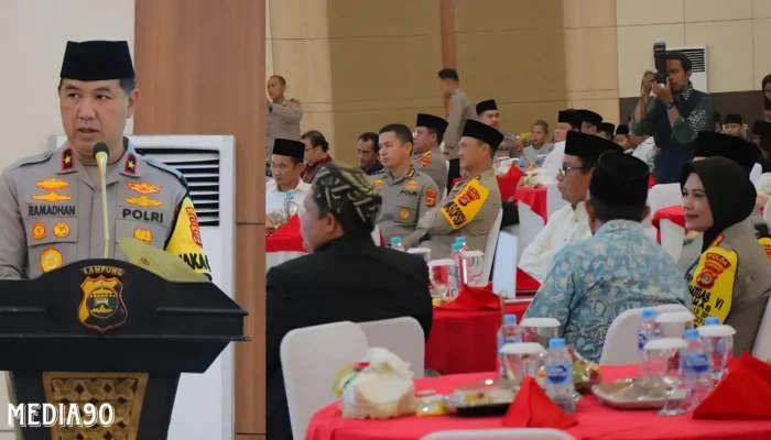 Polda Lampung Menggelar Acara Berkah Ramadan: Buka Puasa Bersama Anak Yatim Piatu dan Insan Pers