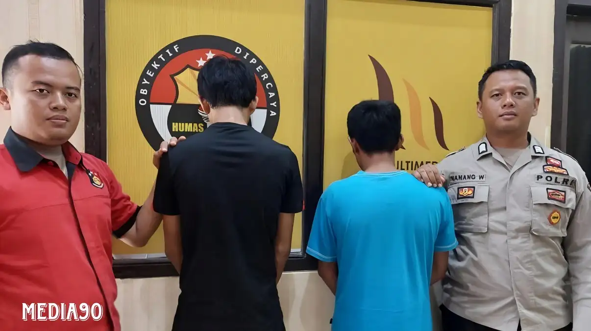 Pakai Sabu, Polres Tanggamus Tangkap Dua Pria di Baros Kota Agung, Pengedarnya Kabur saat Digerebek
