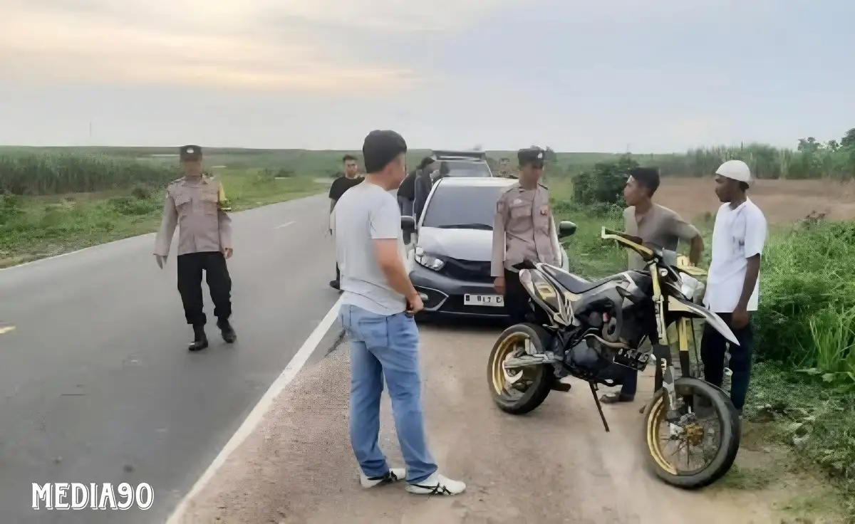 Patroli Balap Liar di Jalan Lintas Rawajitu PT BNIL, Polsek Banjar Agung Amankan Sepeda Motor
