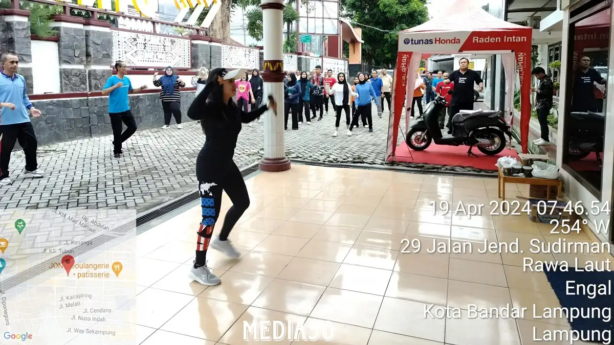 TDM Raden Intan Gelar Senam Bersama Dengan Dinas Pariwisata Lampung