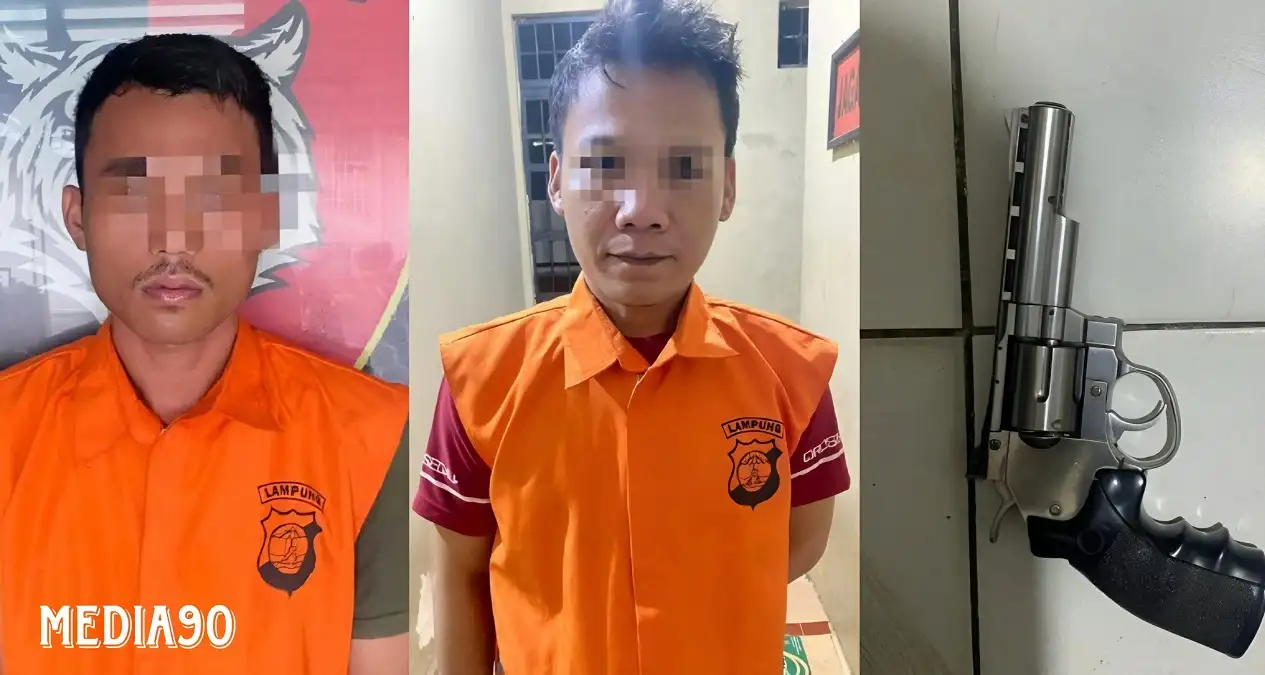 Todong Pakai Pistol Lalu Rampas Motor dan HP Remaja Nongkrong, Dua Pelaku ini Diringkus Polsek Katibung