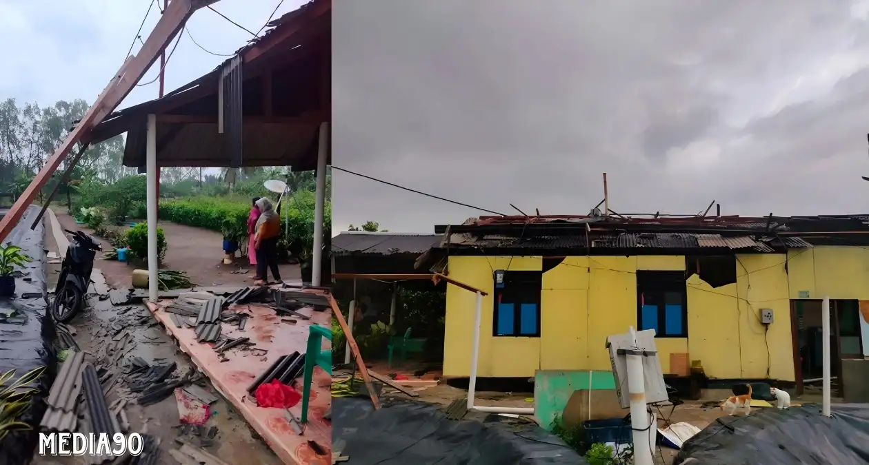 Angin Puting Beliung Terjang Dipasena, Sejumlah Rumah di Bumi Sentosa Porak-Poranda