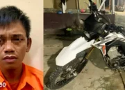 Pria Diciduk Saat Bertransaksi COD Setelah Mencuri Motor Trail Senilai Rp28 Juta di Pardasuka Pringsewu