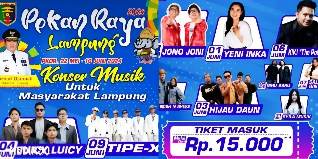 Diduga Sepi, EO Pekan Raya Lampung Turunkan Tarif Konser Rp15 Ribu, Tapi Masih Ada yang Rp50 Ribu, ini Jadwalnya