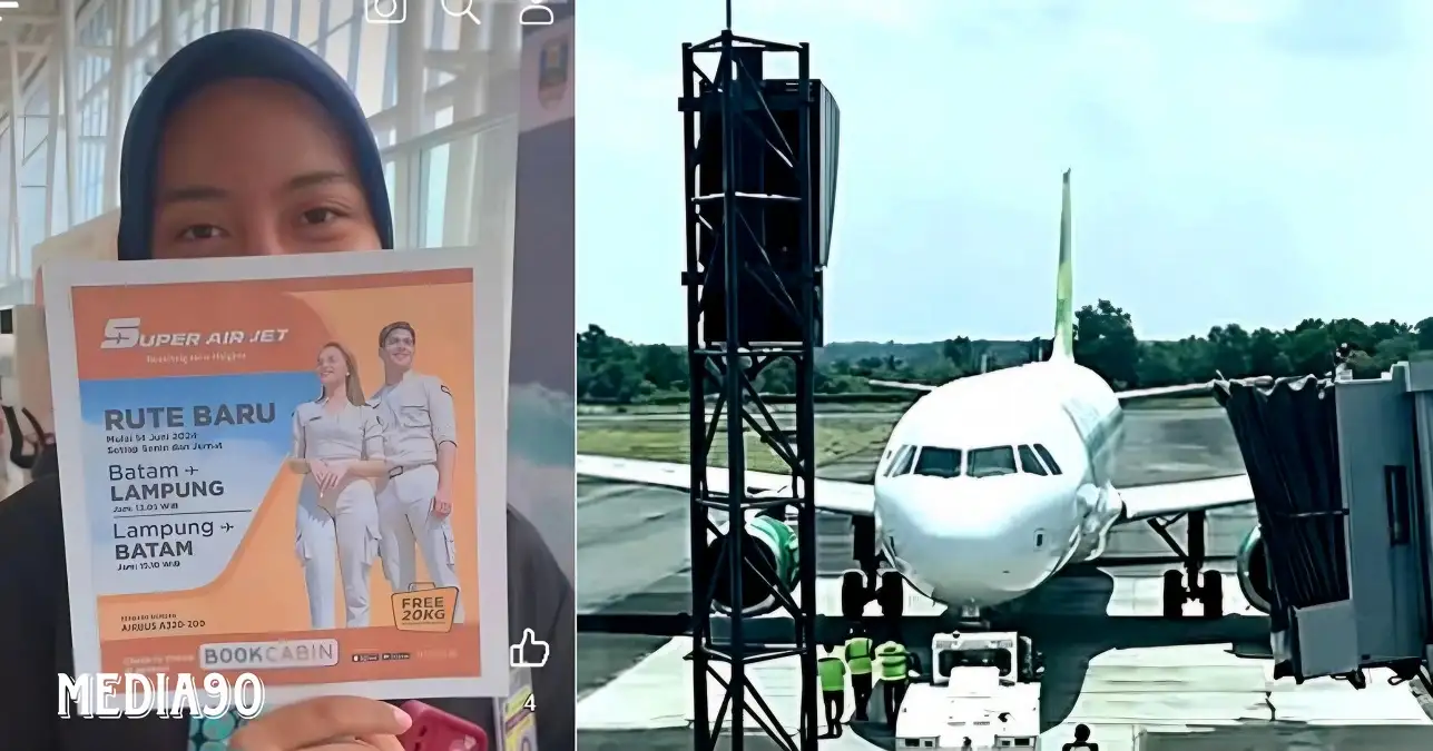 Dilayani Super Jet Air, Penerbangan Rute Lampung-Batam Dibuka Kembali Mulai 14 Juni 2024, ini Jadwalnya