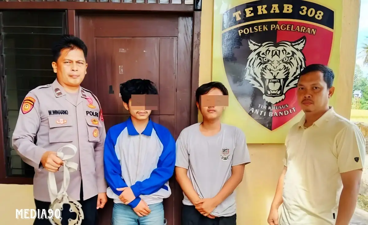 Geng Motor Asal Pringsewu dan TanggamusTawuran di Pagelaran, Dua Remaja dan Senjata Modifikasi Diamankan