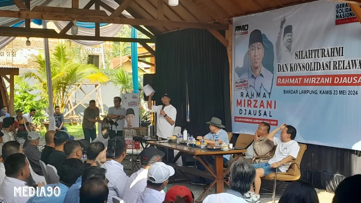 Konsolidasi Perdana, Ratusan Relawan Prabowo - Gibran Susun Strategi Menangkan Mirza Jadi Gubernur Lampung