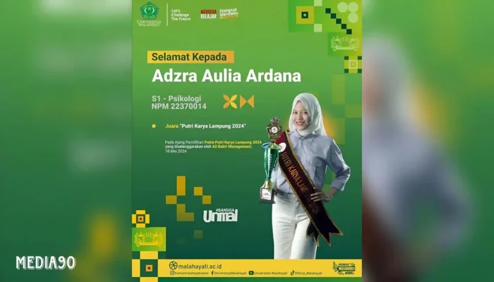 Mahasiswi Universitas Malahayati Sabet Gelar ‘Putri Karya Lampung’ di Ajang Prestisius