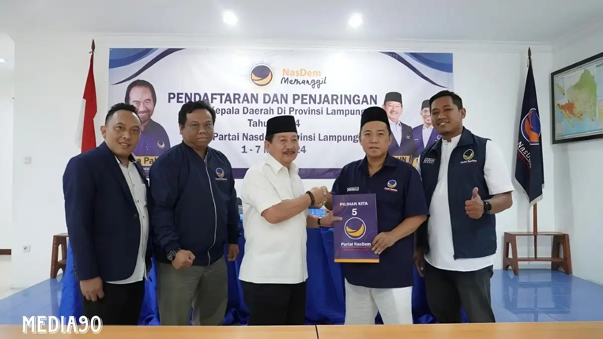 Mantan Wali Kota Bandar Lampung Herman HN Daftar Penjaringan Calon Gubernur di Nasdem dan Demokrat