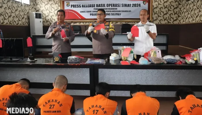 Polres Lampung Selatan Berhasil Tangkap 28 Spesialis Pencurian dalam Operasi Sikat 2024