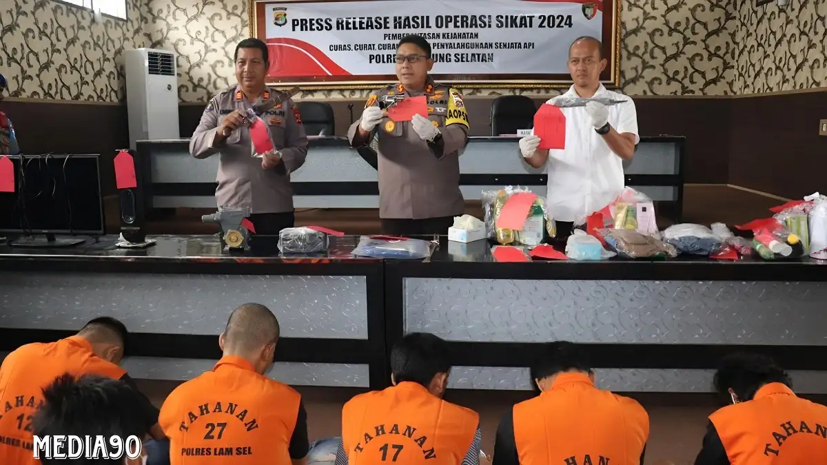 Operasi Sikat 2024, Polres Lampung Selatan Tangkap 28 Penjahat Spesialis Pencurian