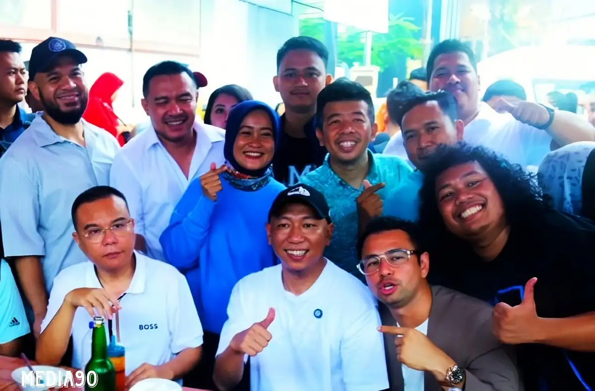 Sarapan Bubur Ayam Bersama Artis Raffi Ahmad dan Komika Marshel Widianto, Raffi Kita Dukung Mirza Jadi Gubernur Lampung