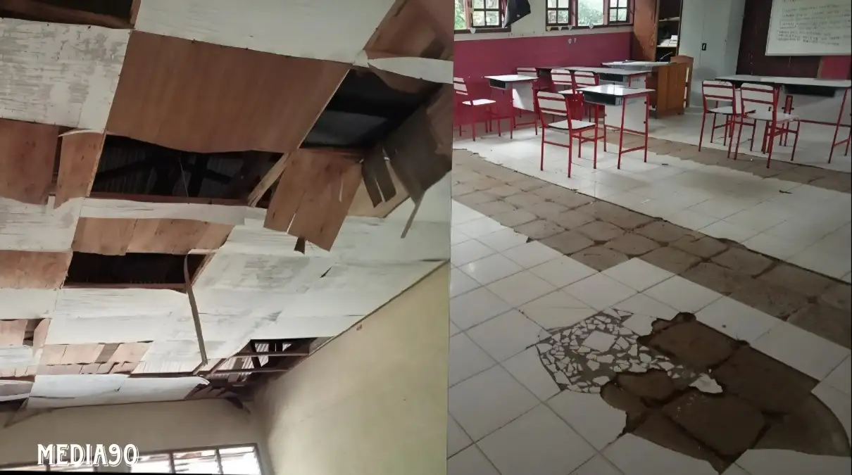 Selain di Tanjung Bintang, Dua SD Negeri di Tanjung Sari Lampung Selatan Juga Rusak Parah, Atap dan Lantai Jebol