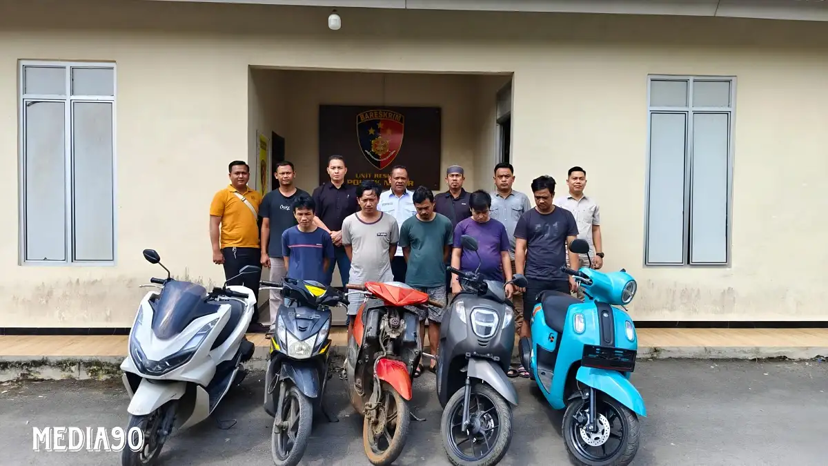 Sering Beraksi di Natar, Polisi Tangkap Lima Komplotan Spesialis Maling Motor ini