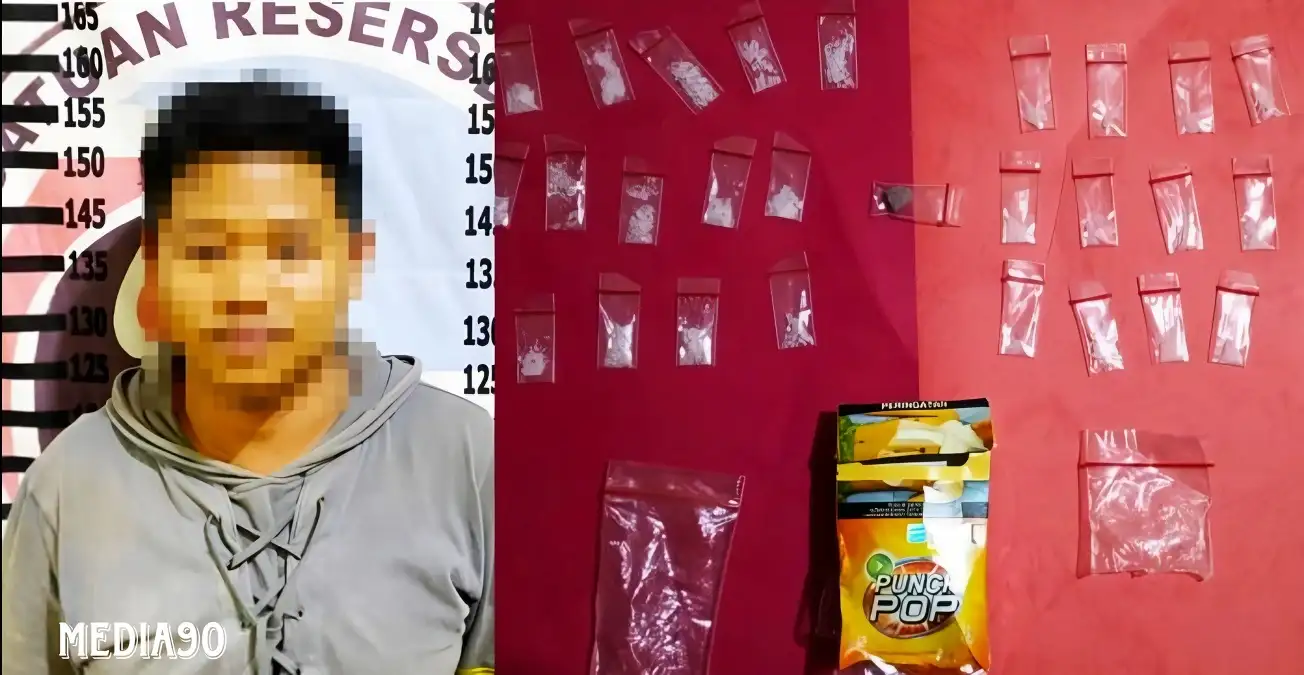 Simpan 31 Paket Sabu, Polisi Ringkus Bandar ini di Banjar Agung Tulang Bawang
