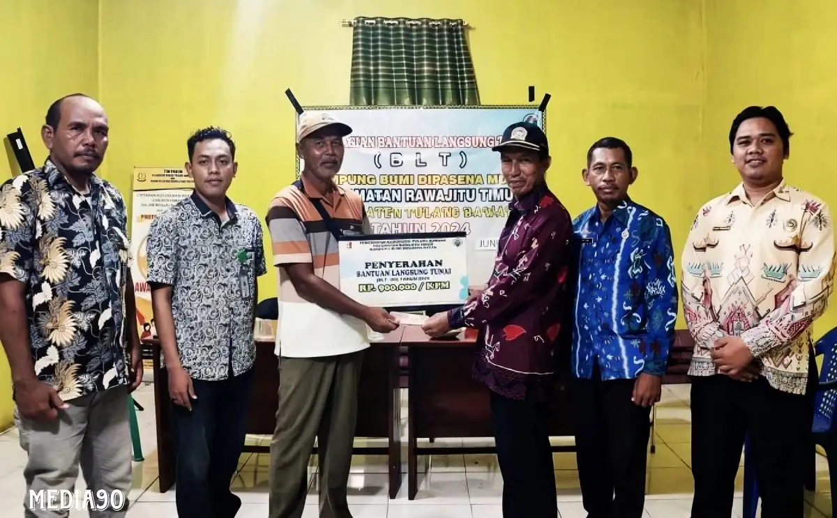 Bantu Perekonomian, Petambak Bumi Dipasena Mulya Tulang Bawang Terima BLT Dana Desa