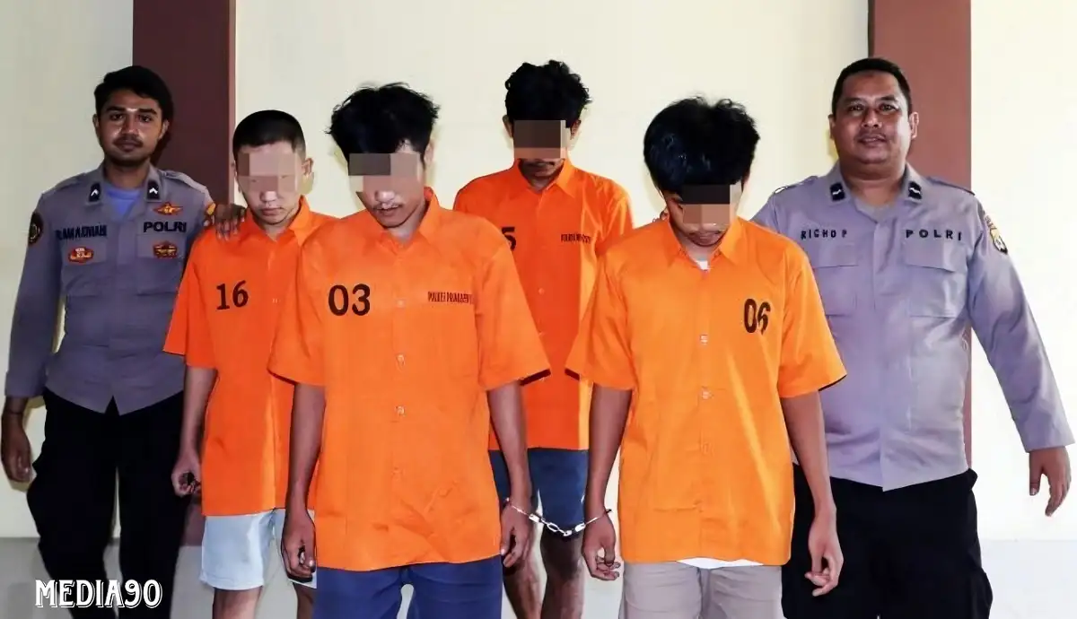Begal Motor untuk Beli Sabu, Empat Remaja Asal Pagelaran dan Pringsewu Barat ini Diringkus Tekab 308