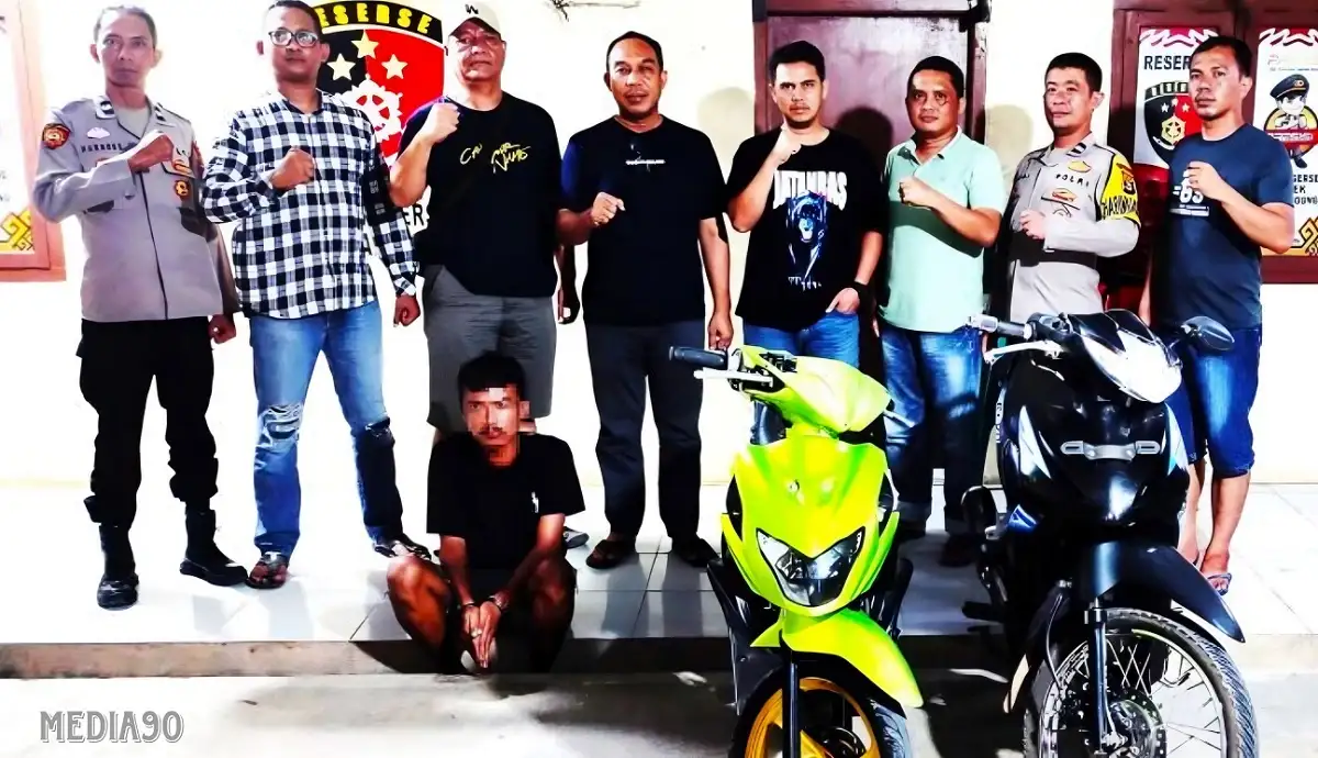 Curi Dua Motor di Parkiran Masjid dan Depan Studio Foto, Pria Asal Penawartama Tulang Bawang ini Diringkus