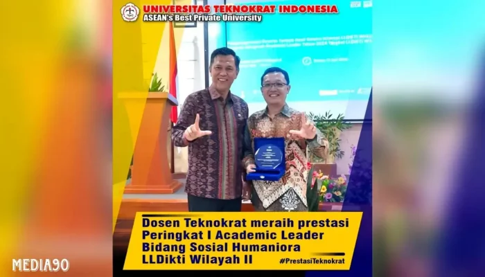 Dosen Teknokrat Indonesia Akhyar Rido Terima Penghargaan Academic Leader dari LLDikti Wilayah II
