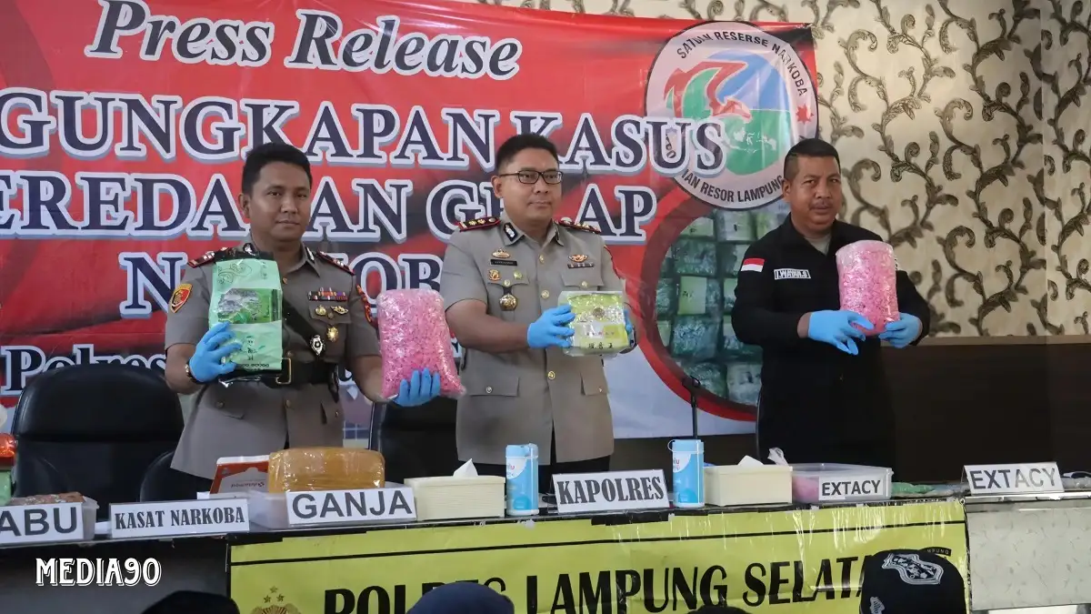 Februari - Juni 2024, Polres Lampung Selatan Tangkap 53 Pelaku Narkoba, Sita Puluhan Kilo Sabu Hingga Inex
