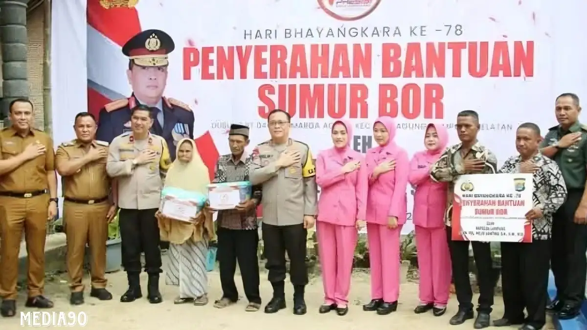 HUT Bhayangkara ke-78, Polda Lampung Gandeng Pemkab Lampung Selatan Bangun Sumur Bor di Jati Agung
