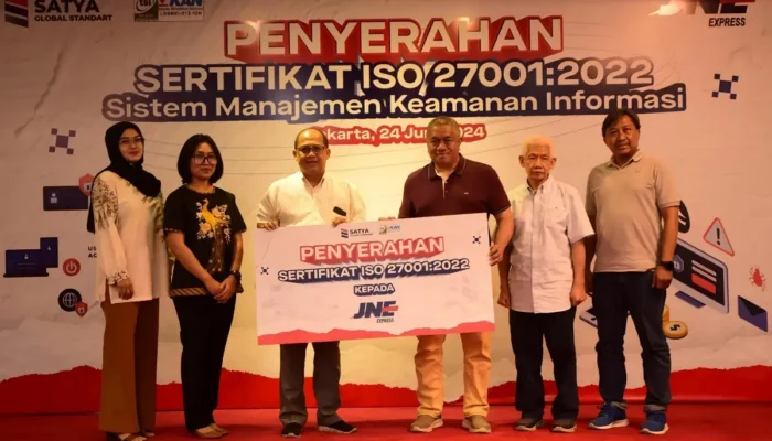 JNE Express Raih Sertifikat ISO 27001:2022, Tingkatkan Keamanan Data Pelanggan