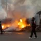 Jelang Magrib, Panglong Kayu dan Bengkel Simpan BBM di Tanjung Bintang Terbakar