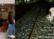 Tabrakan di Perlintasan Merak Batin Natar: Kereta Api vs Toyota Agya, Warga Hajimena Meninggal Dunia