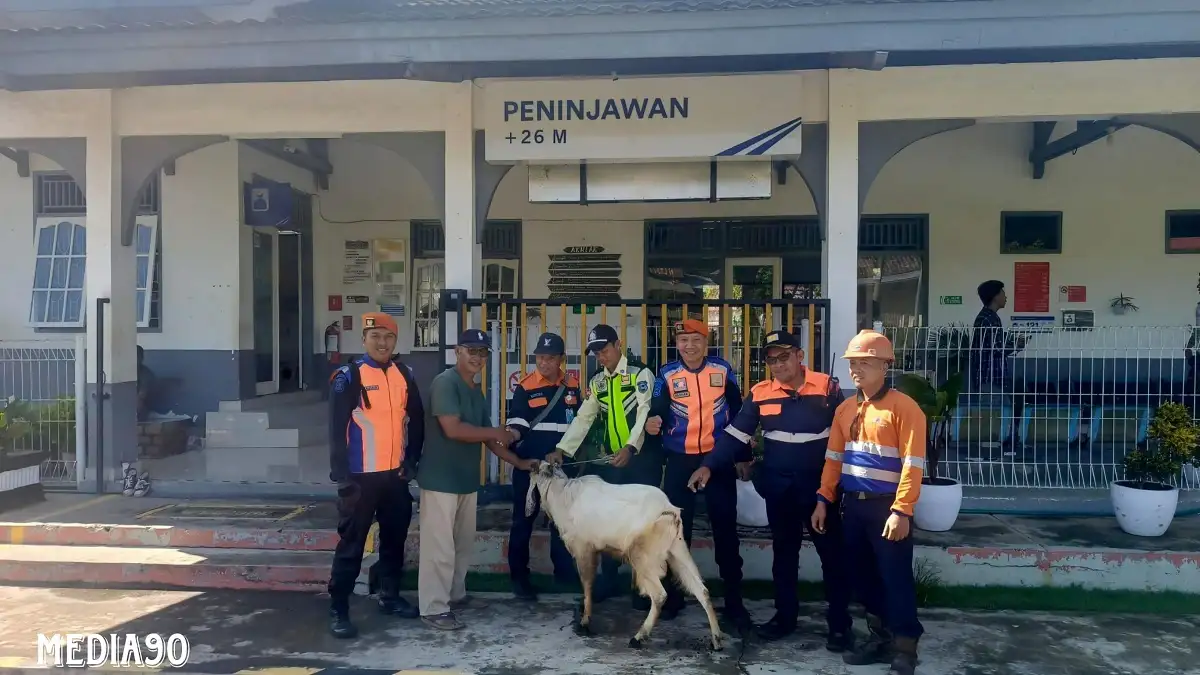 Momen Iduladha 2024, KAI Tanjungkarang Kurbankan Empat Sapi dan 10 Kambing ke Warga Sekitar Jalur Kereta