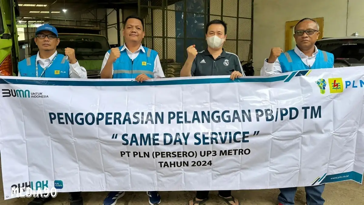 PLN Lampung Beri Layanan Same Day Servis Perubahan Daya Listrik Industri Padi Bumi Jaya di Metro
