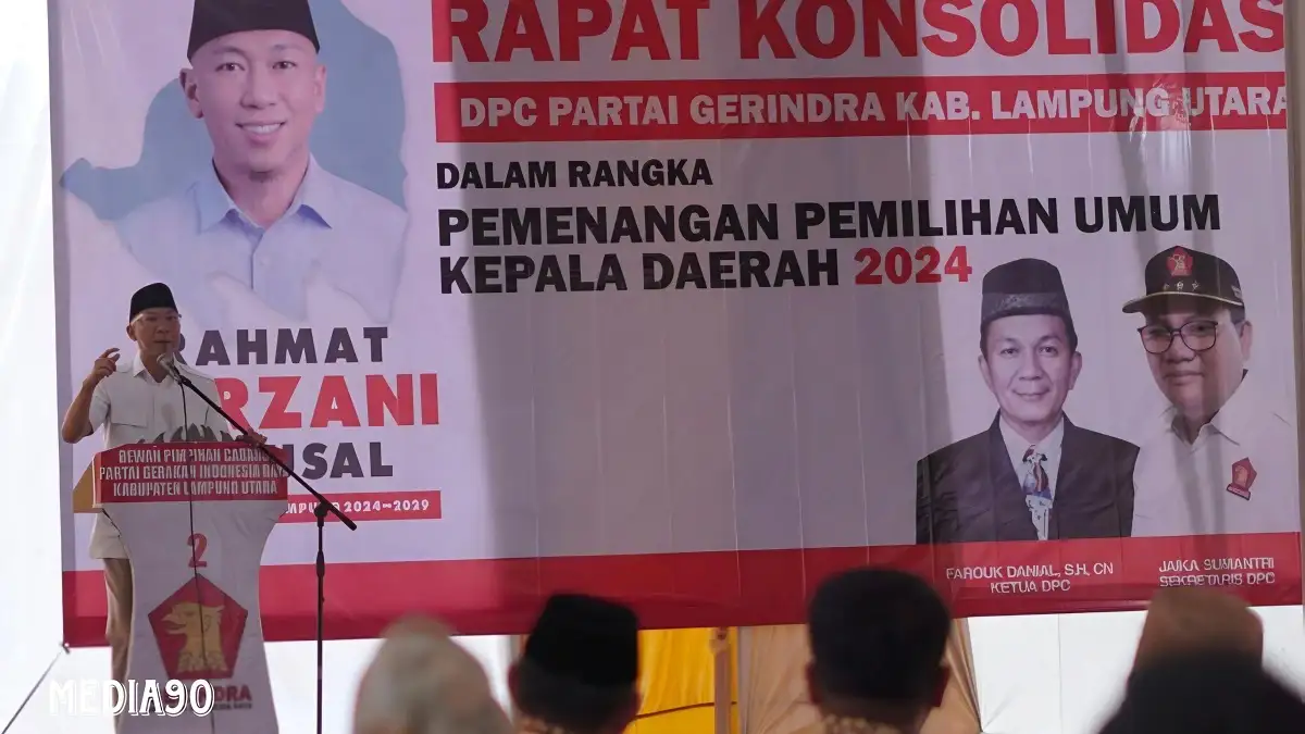 Rapat Konsolidasi, Partai Gerindra Lampung Utara Nyatakan Kesiapan Penuh Hadapi Pilkada 2024