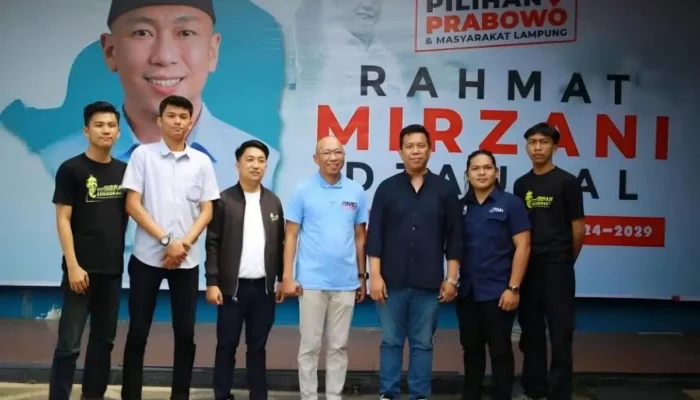 Relawan Gibran Jumpa Rahmat Mirzani Djausal, Bahas Keterkaitan Program Prabowo-Gibran dengan Pemprov Lampung