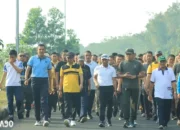 Sambut HUT Bhayangkara ke-78, Forkopimda Tubaba Bersinergi Melalui Kegiatan Olahraga Bersama
