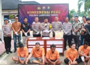 Sepekan, Polres Lampung Timur Tangkap Empat Pelaku Begal dan Satu Pelaku Asusila Anak Kandung