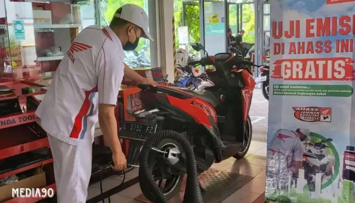 Astra Motor Natar Sediakan Uji Emisi Gratis untuk Pengguna Motor Honda