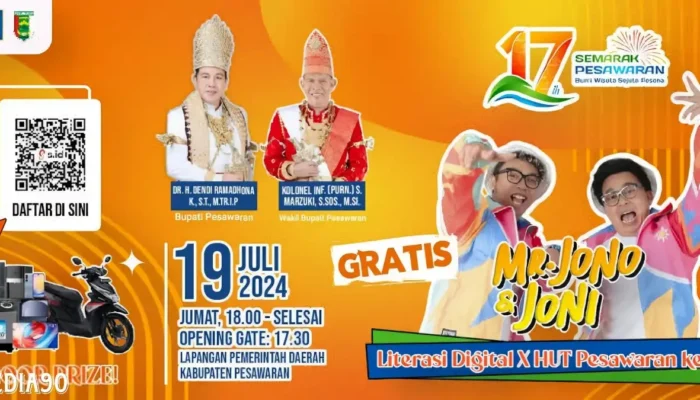 Rayakan HUT Kabupaten ke-17, Pemkab Pesawaran dan Kominfo RI Adakan Acara Literasi Digital