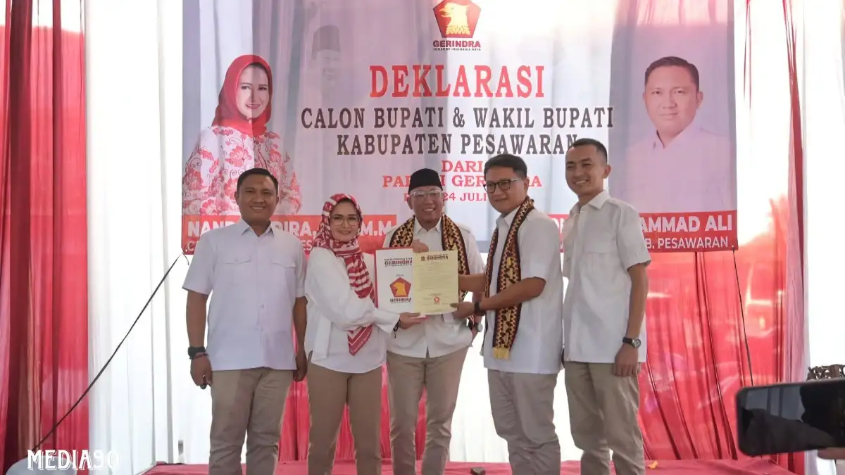 Pilkada 2024, Partai Gerindra Deklarasikan Dukung Nanda Indira – Antonius Jadi Bupati dan Wakil Bupati Pesawaran