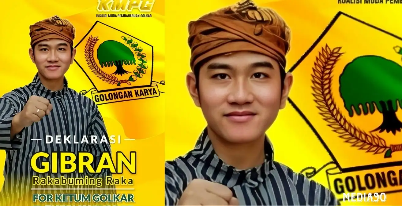 Airlangga Resmi Mundur, Beredar Poster Dukungan Gibran Rakabuming Jadi Ketua Umum Golkar