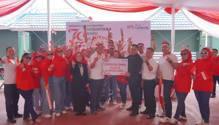 HUT RI Ke-79, Bank Lampung Meriahkan dengan Upacara dan Lomba Kebersamaan